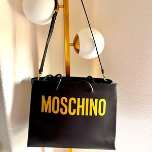 large Moschino leather tote